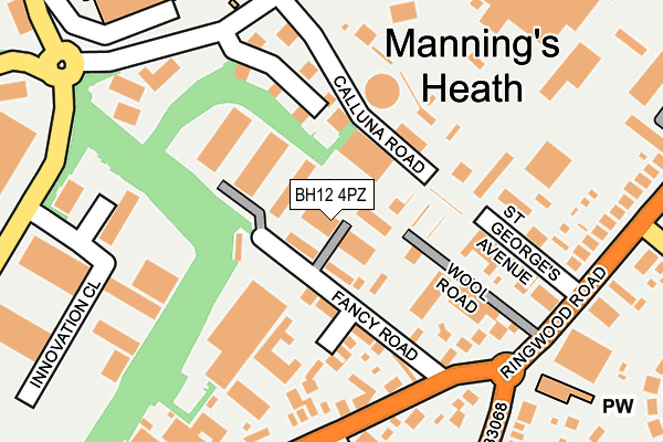 BH12 4PZ map - OS OpenMap – Local (Ordnance Survey) BH12 4PZ map - OS OpenMap – Local (Ordnance Survey)