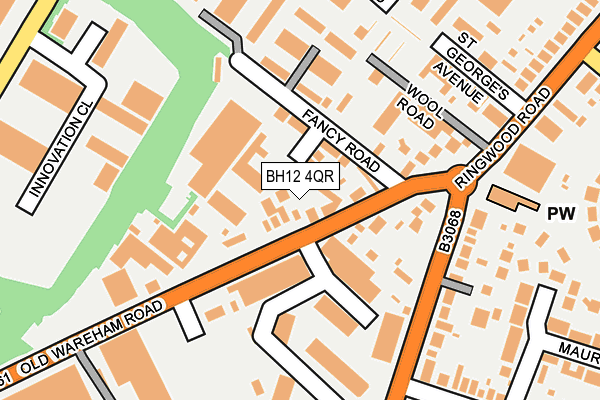 BH12 4QR map - OS OpenMap – Local (Ordnance Survey) BH12 4QR map - OS OpenMap – Local (Ordnance Survey)