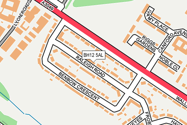 BH12 5AL map - OS OpenMap – Local (Ordnance Survey) BH12 5AL map - OS OpenMap – Local (Ordnance Survey)