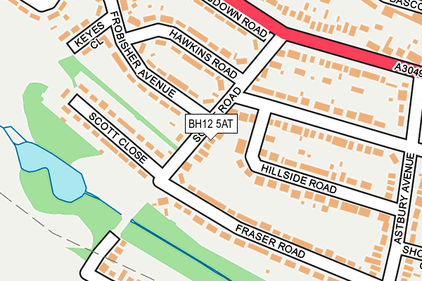 BH12 5AT map - OS OpenMap – Local (Ordnance Survey) BH12 5AT map - OS OpenMap – Local (Ordnance Survey)