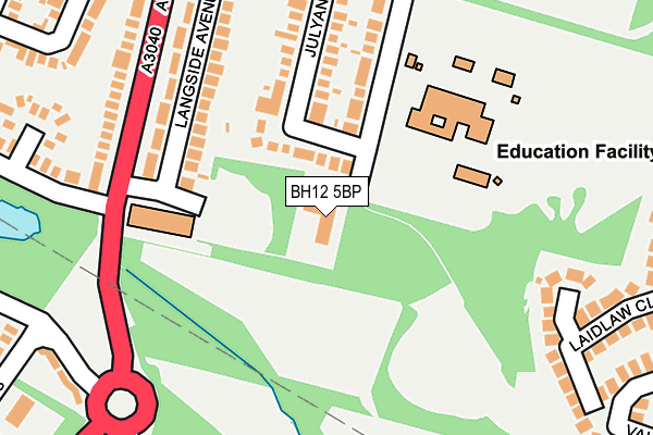 BH12 5BP map - OS OpenMap – Local (Ordnance Survey) BH12 5BP map - OS OpenMap – Local (Ordnance Survey)
