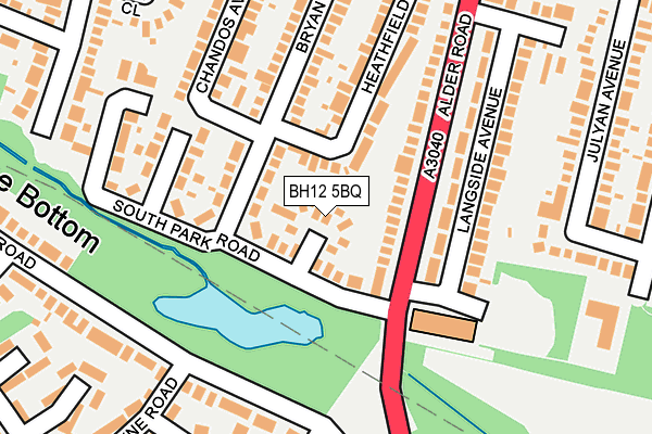 BH12 5BQ map - OS OpenMap – Local (Ordnance Survey) BH12 5BQ map - OS OpenMap – Local (Ordnance Survey)