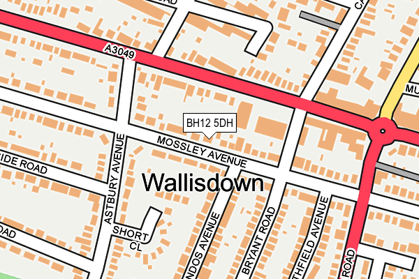 BH12 5DH map - OS OpenMap – Local (Ordnance Survey)