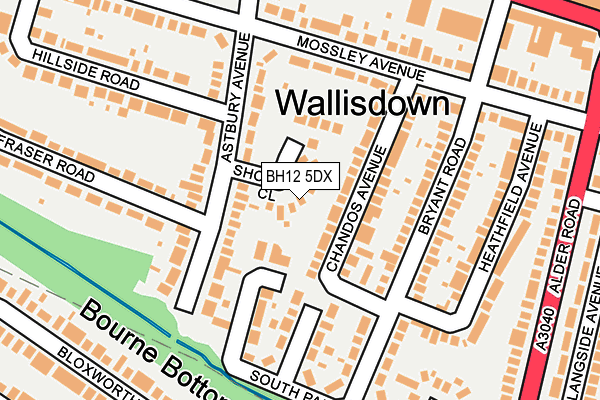 BH12 5DX map - OS OpenMap – Local (Ordnance Survey) BH12 5DX map - OS OpenMap – Local (Ordnance Survey)
