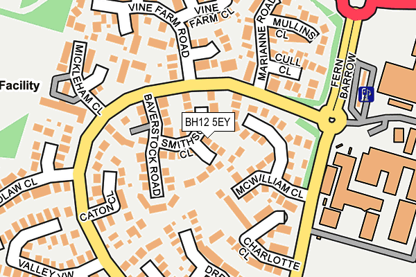 BH12 5EY map - OS OpenMap – Local (Ordnance Survey) BH12 5EY map - OS OpenMap – Local (Ordnance Survey)
