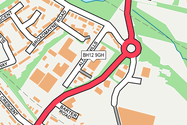 BH12 9GH map - OS OpenMap – Local (Ordnance Survey) BH12 9GH map - OS OpenMap – Local (Ordnance Survey)