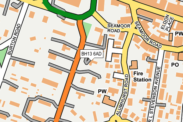 BH13 6AD map - OS OpenMap – Local (Ordnance Survey) BH13 6AD map - OS OpenMap – Local (Ordnance Survey)