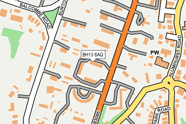 BH13 6AQ map - OS OpenMap – Local (Ordnance Survey) BH13 6AQ map - OS OpenMap – Local (Ordnance Survey)