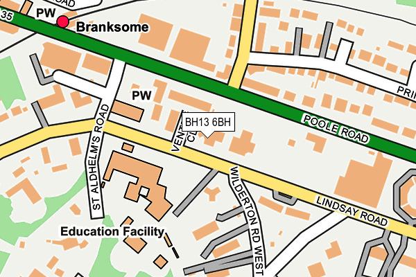 BH13 6BH map - OS OpenMap – Local (Ordnance Survey) BH13 6BH map - OS OpenMap – Local (Ordnance Survey)