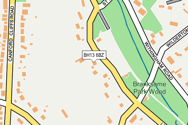 BH13 6BZ map - OS OpenMap – Local (Ordnance Survey) BH13 6BZ map - OS OpenMap – Local (Ordnance Survey)