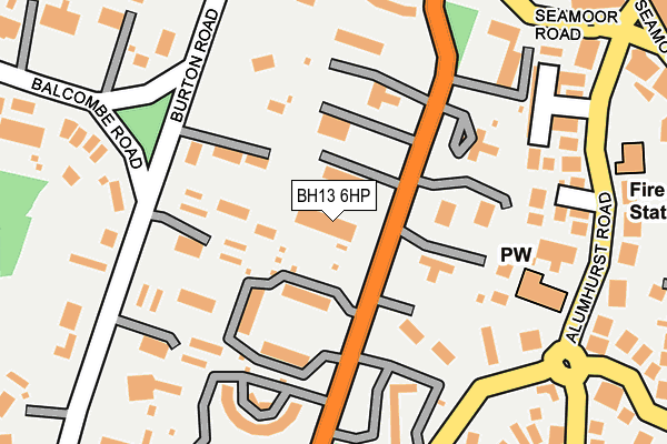 BH13 6HP map - OS OpenMap – Local (Ordnance Survey) BH13 6HP map - OS OpenMap – Local (Ordnance Survey)