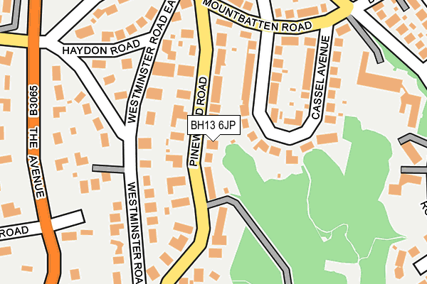 BH13 6JP map - OS OpenMap – Local (Ordnance Survey) BH13 6JP map - OS OpenMap – Local (Ordnance Survey)