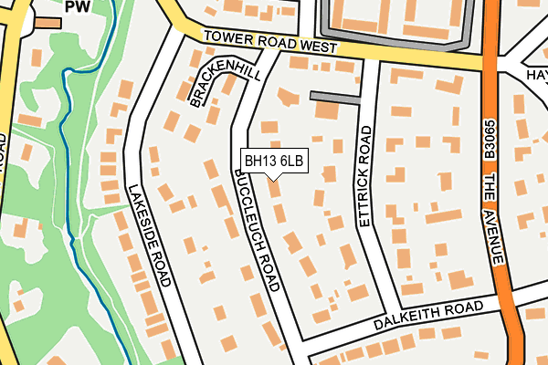 BH13 6LB map - OS OpenMap – Local (Ordnance Survey) BH13 6LB map - OS OpenMap – Local (Ordnance Survey)