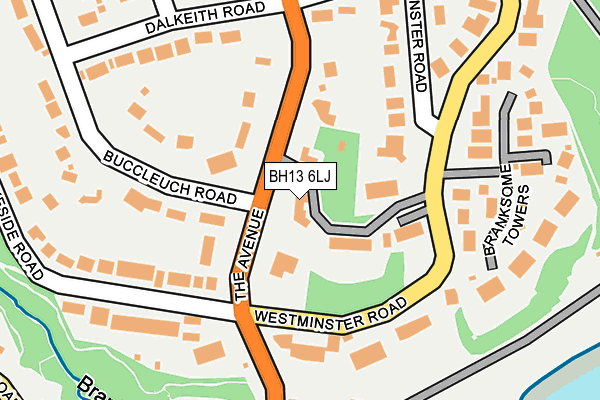 BH13 6LJ map - OS OpenMap – Local (Ordnance Survey)
