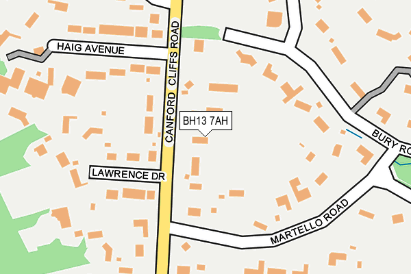 BH13 7AH map - OS OpenMap – Local (Ordnance Survey) BH13 7AH map - OS OpenMap – Local (Ordnance Survey)
