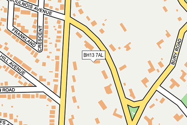 BH13 7AL map - OS OpenMap – Local (Ordnance Survey) BH13 7AL map - OS OpenMap – Local (Ordnance Survey)