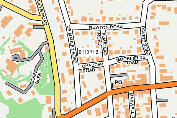 BH13 7HB map - OS OpenMap – Local (Ordnance Survey) BH13 7HB map - OS OpenMap – Local (Ordnance Survey)