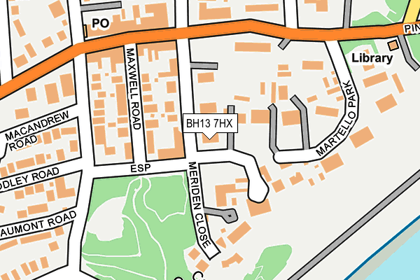 BH13 7HX map - OS OpenMap – Local (Ordnance Survey) BH13 7HX map - OS OpenMap – Local (Ordnance Survey)