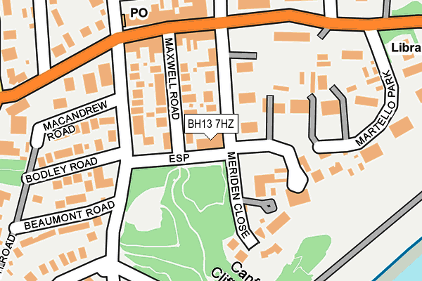 BH13 7HZ map - OS OpenMap – Local (Ordnance Survey) BH13 7HZ map - OS OpenMap – Local (Ordnance Survey)