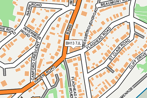 BH13 7JL map - OS OpenMap – Local (Ordnance Survey) BH13 7JL map - OS OpenMap – Local (Ordnance Survey)