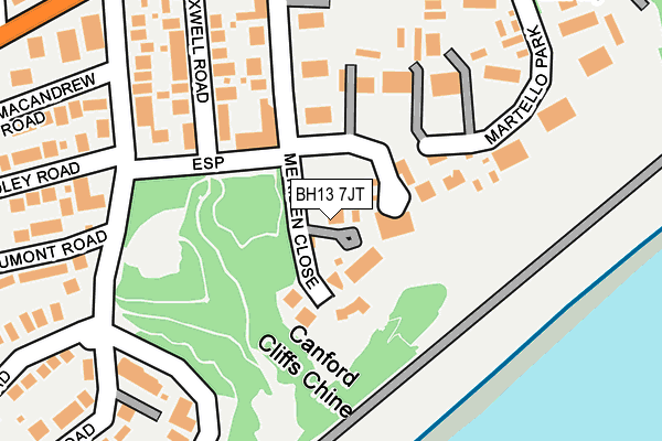 BH13 7JT map - OS OpenMap – Local (Ordnance Survey) BH13 7JT map - OS OpenMap – Local (Ordnance Survey)