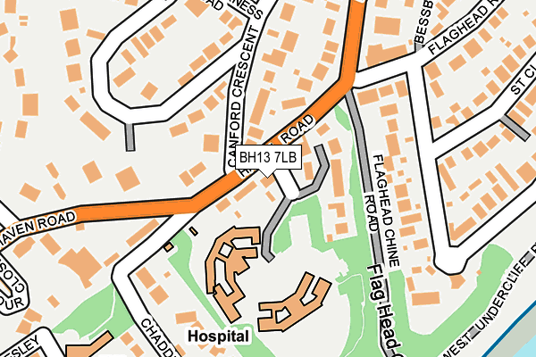 BH13 7LB map - OS OpenMap – Local (Ordnance Survey) BH13 7LB map - OS OpenMap – Local (Ordnance Survey)