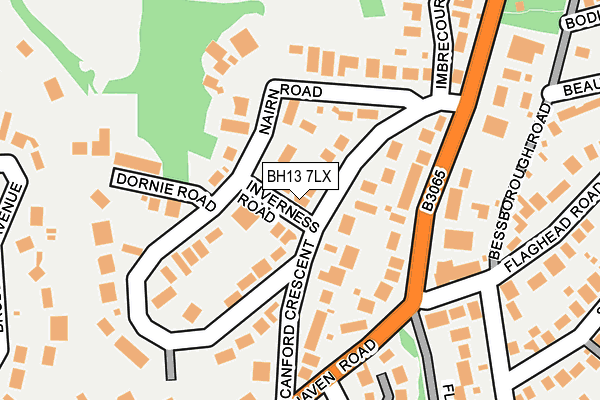 BH13 7LX map - OS OpenMap – Local (Ordnance Survey) BH13 7LX map - OS OpenMap – Local (Ordnance Survey)
