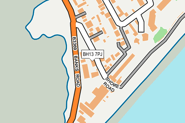 BH13 7PJ map - OS OpenMap – Local (Ordnance Survey) BH13 7PJ map - OS OpenMap – Local (Ordnance Survey)