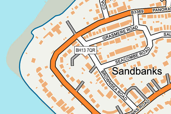 BH13 7QR map - OS OpenMap – Local (Ordnance Survey)