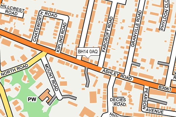 BH14 0AQ map - OS OpenMap – Local (Ordnance Survey) BH14 0AQ map - OS OpenMap – Local (Ordnance Survey)