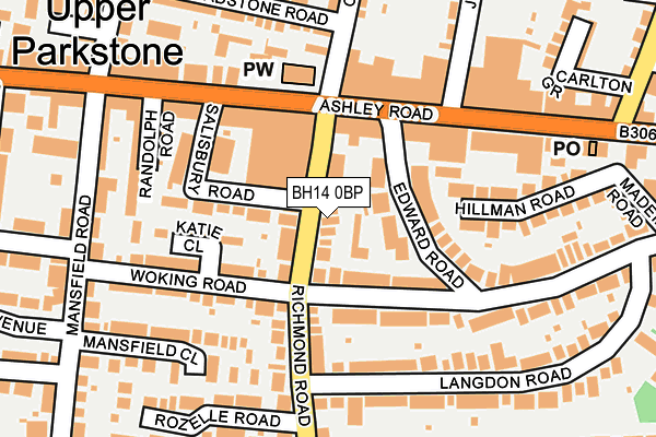 BH14 0BP map - OS OpenMap – Local (Ordnance Survey) BH14 0BP map - OS OpenMap – Local (Ordnance Survey)