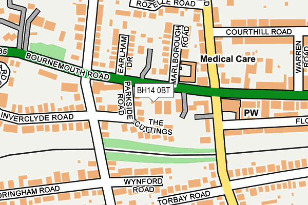 BH14 0BT map - OS OpenMap – Local (Ordnance Survey) BH14 0BT map - OS OpenMap – Local (Ordnance Survey)