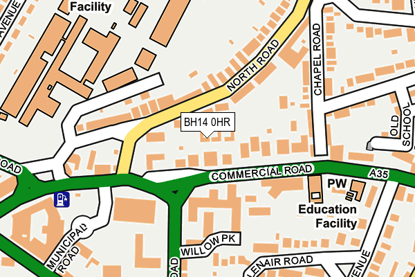 BH14 0HR map - OS OpenMap – Local (Ordnance Survey) BH14 0HR map - OS OpenMap – Local (Ordnance Survey)