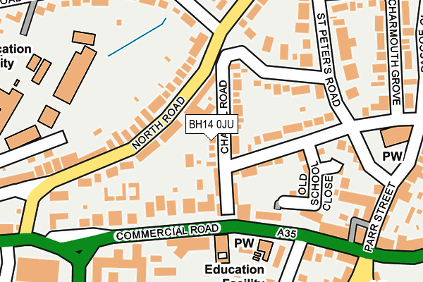 BH14 0JU map - OS OpenMap – Local (Ordnance Survey) BH14 0JU map - OS OpenMap – Local (Ordnance Survey)