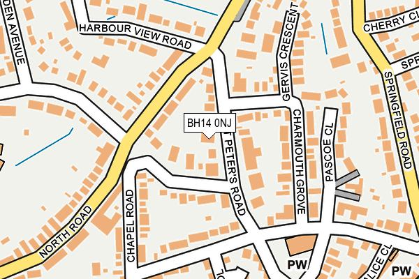 BH14 0NJ map - OS OpenMap – Local (Ordnance Survey) BH14 0NJ map - OS OpenMap – Local (Ordnance Survey)