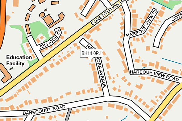 BH14 0PJ map - OS OpenMap – Local (Ordnance Survey) BH14 0PJ map - OS OpenMap – Local (Ordnance Survey)
