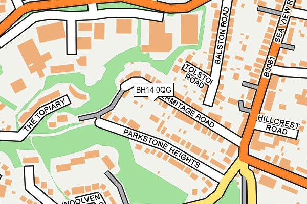 BH14 0QG map - OS OpenMap – Local (Ordnance Survey) BH14 0QG map - OS OpenMap – Local (Ordnance Survey)