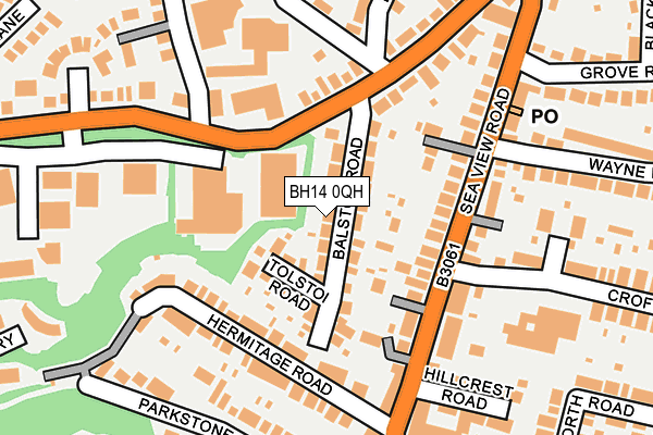 BH14 0QH map - OS OpenMap – Local (Ordnance Survey) BH14 0QH map - OS OpenMap – Local (Ordnance Survey)