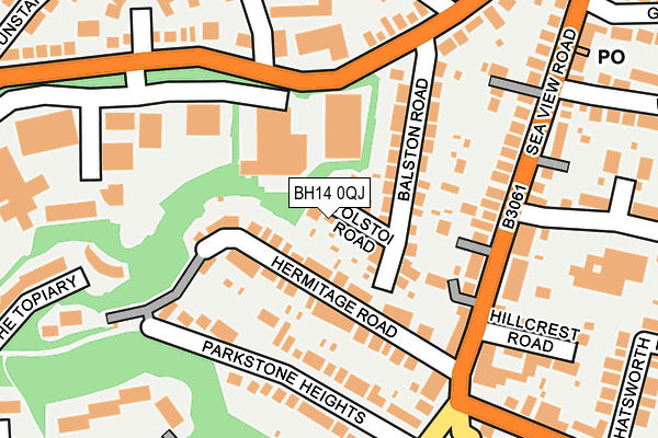 BH14 0QJ map - OS OpenMap – Local (Ordnance Survey) BH14 0QJ map - OS OpenMap – Local (Ordnance Survey)