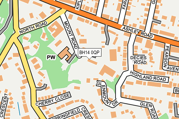 BH14 0QP map - OS OpenMap – Local (Ordnance Survey) BH14 0QP map - OS OpenMap – Local (Ordnance Survey)
