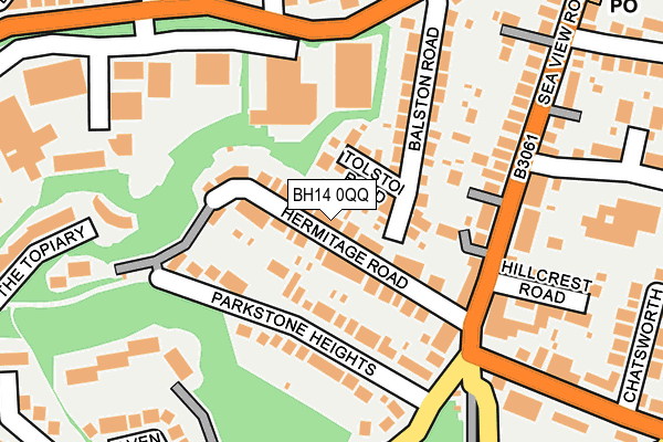 BH14 0QQ map - OS OpenMap – Local (Ordnance Survey) BH14 0QQ map - OS OpenMap – Local (Ordnance Survey)