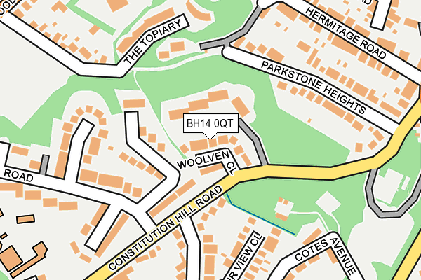 BH14 0QT map - OS OpenMap – Local (Ordnance Survey) BH14 0QT map - OS OpenMap – Local (Ordnance Survey)