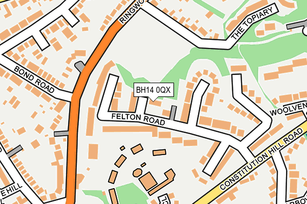 BH14 0QX map - OS OpenMap – Local (Ordnance Survey) BH14 0QX map - OS OpenMap – Local (Ordnance Survey)