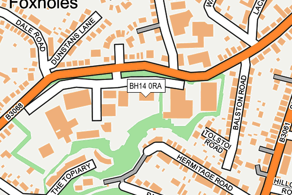BH14 0RA map - OS OpenMap – Local (Ordnance Survey) BH14 0RA map - OS OpenMap – Local (Ordnance Survey)