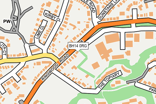 BH14 0RG map - OS OpenMap – Local (Ordnance Survey) BH14 0RG map - OS OpenMap – Local (Ordnance Survey)