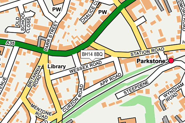 BH14 8BQ map - OS OpenMap – Local (Ordnance Survey) BH14 8BQ map - OS OpenMap – Local (Ordnance Survey)
