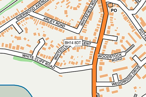 BH14 8DT map - OS OpenMap – Local (Ordnance Survey) BH14 8DT map - OS OpenMap – Local (Ordnance Survey)