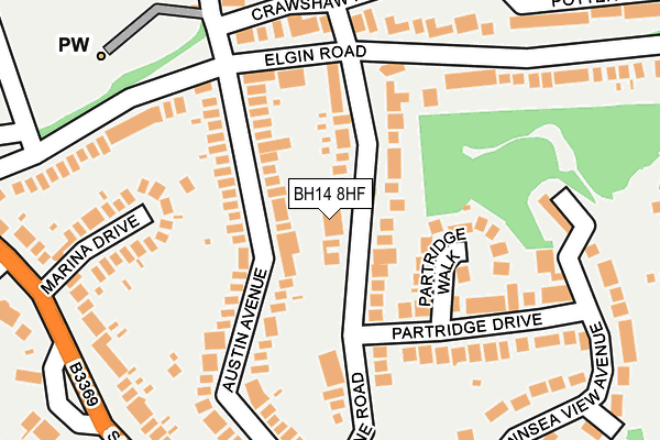 BH14 8HF map - OS OpenMap – Local (Ordnance Survey) BH14 8HF map - OS OpenMap – Local (Ordnance Survey)