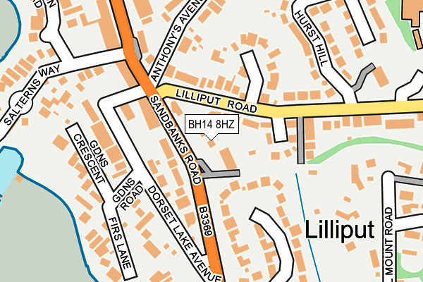 BH14 8HZ map - OS OpenMap – Local (Ordnance Survey) BH14 8HZ map - OS OpenMap – Local (Ordnance Survey)