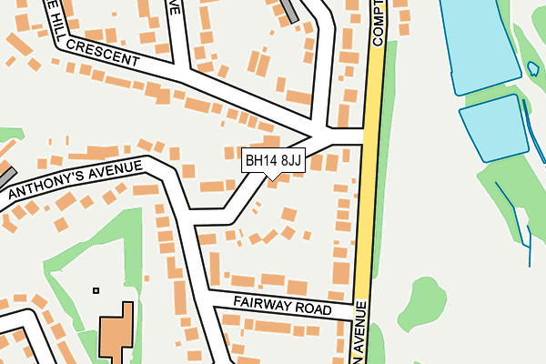 BH14 8JJ map - OS OpenMap – Local (Ordnance Survey) BH14 8JJ map - OS OpenMap – Local (Ordnance Survey)